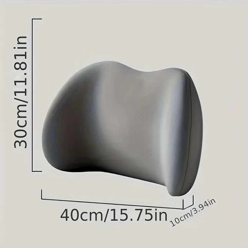 Ergonomic Memory Foam Lumbar Pillow for Office and Bed Sleepers - Comfortable Back Support Cushion with Washable Cover