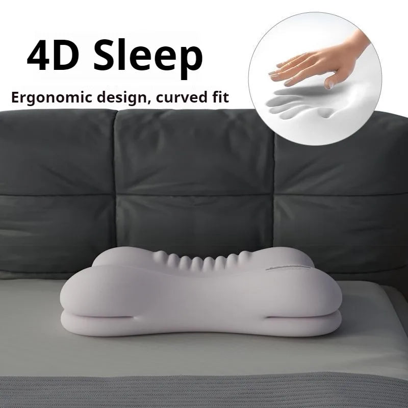Ergonomic Memory Foam Pillow for All Sleep Positions, Multi-Zone Support, Zero Pressure, Deep Sleep, Neck Pain Relief