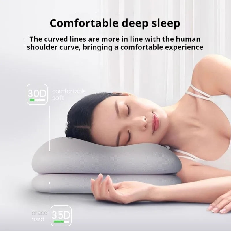 Ergonomic Memory Foam Pillow for All Sleep Positions, Multi-Zone Support, Zero Pressure, Deep Sleep, Neck Pain Relief